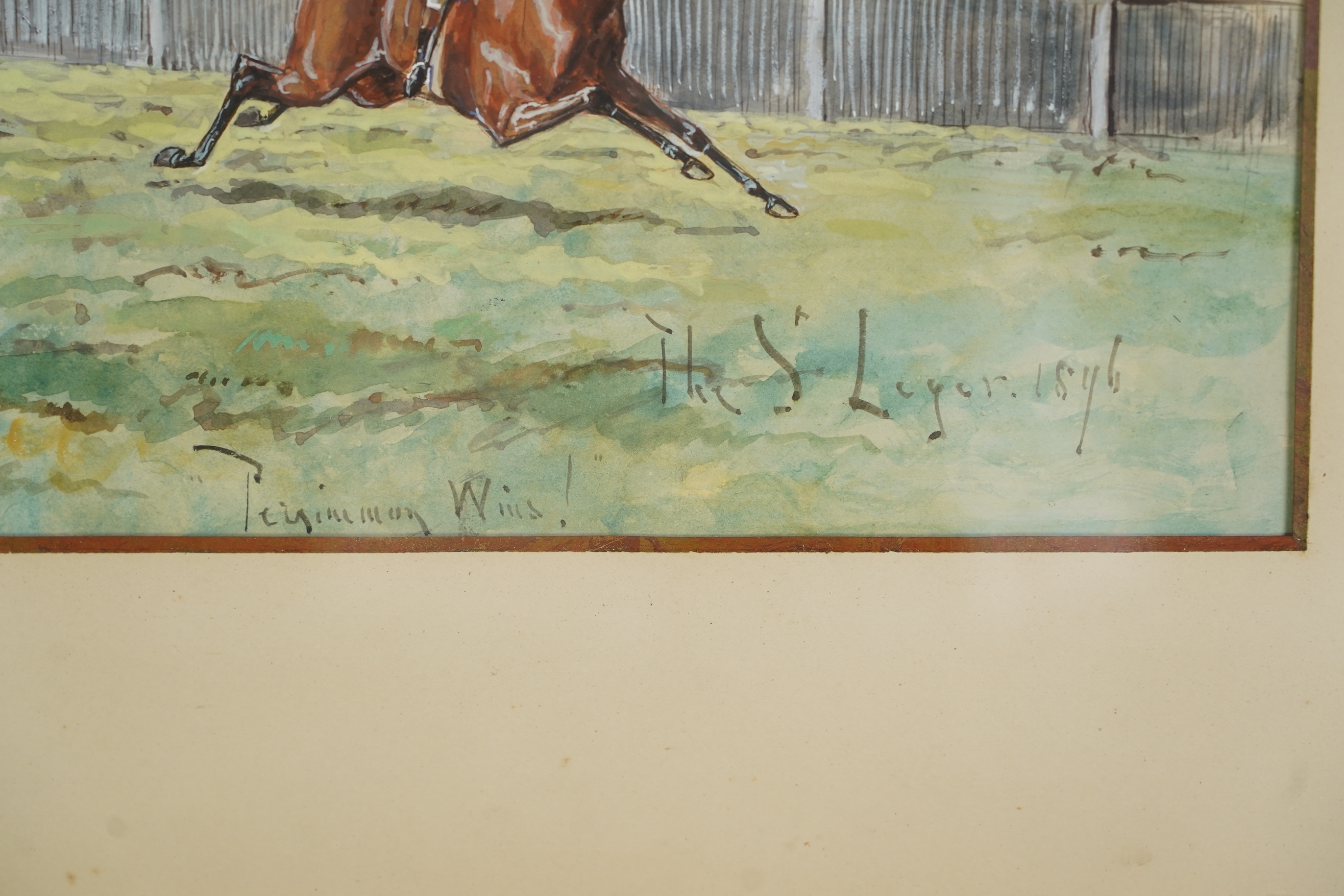 George Finch Mason (1850-1915), 'Persimmon Wins! - The St Leger, 1896'